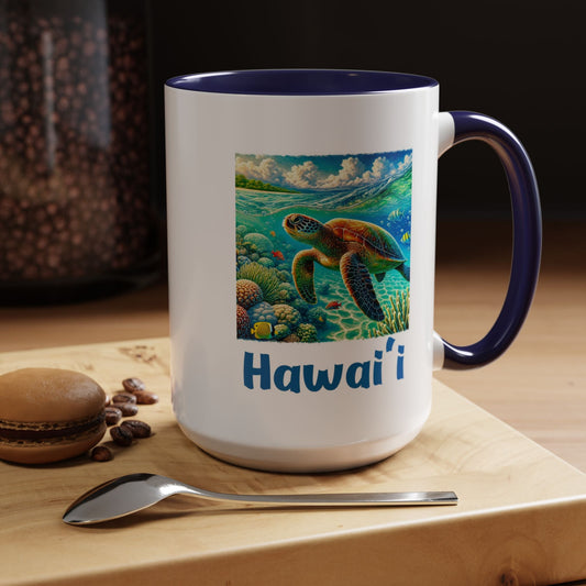 Hawaii Sea Turtle Mug 15oz - O'ahu Surf Company