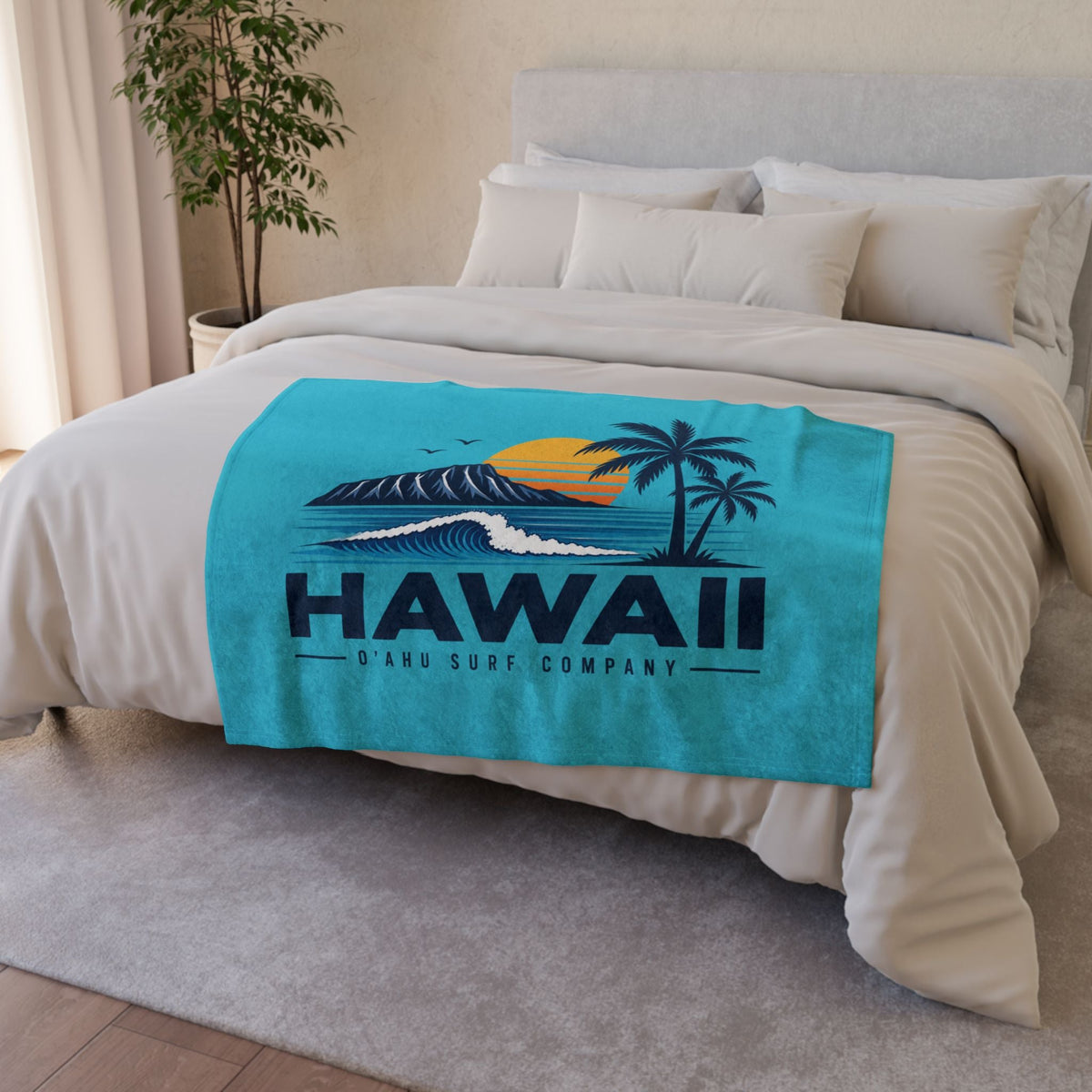 Hawaii Sunset Throw Blanket - O'ahu Surf Company