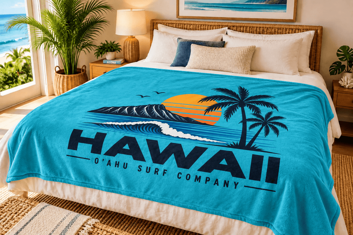 Hawaii Sunset Throw Blanket - O'ahu Surf Company