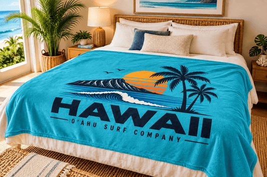 Hawaii Sunset Throw Blanket - O'ahu Surf Company