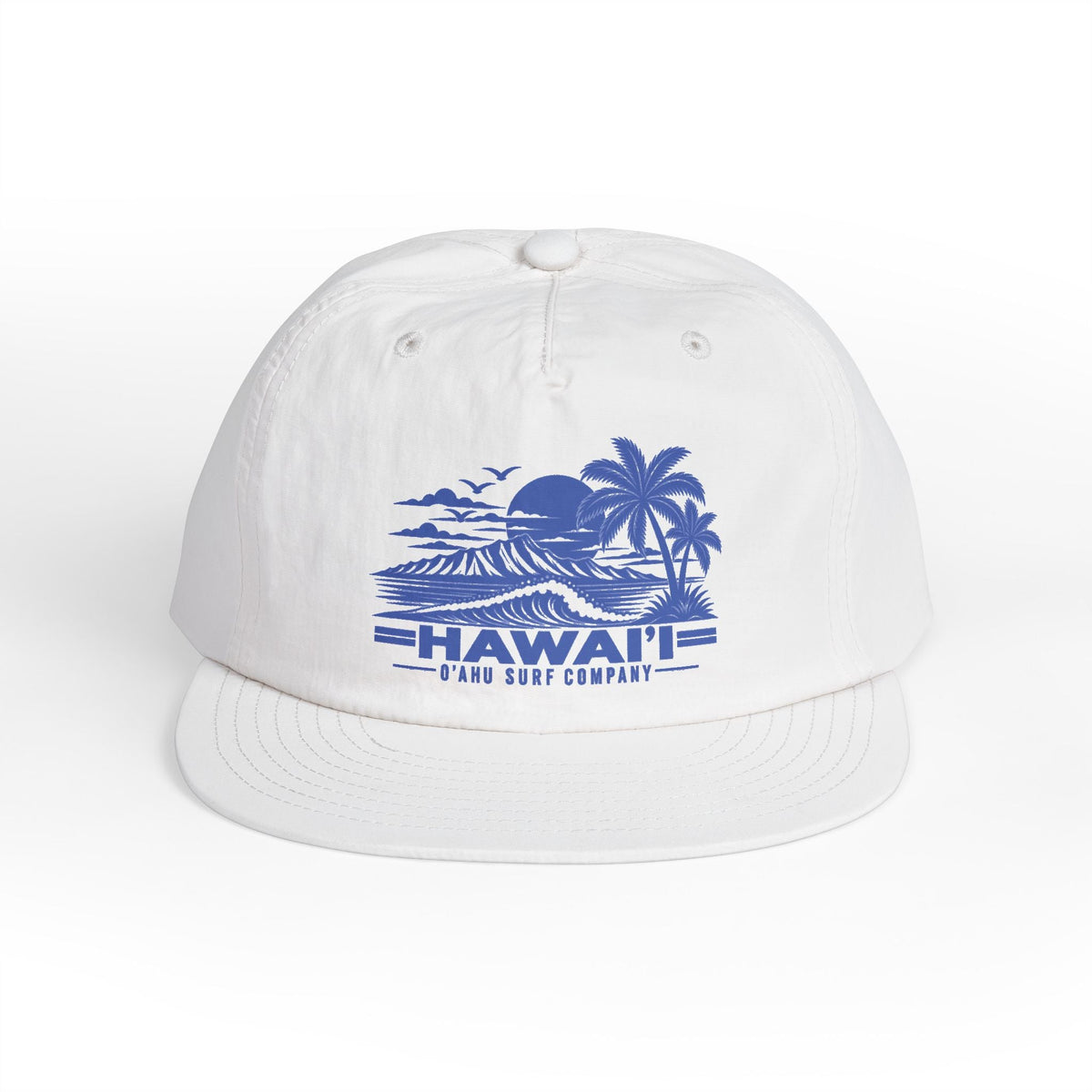 Hawaii Surf Hat Oahu Ocean Wave Palm Tree Snapback Cap - O'ahu Surf Company
