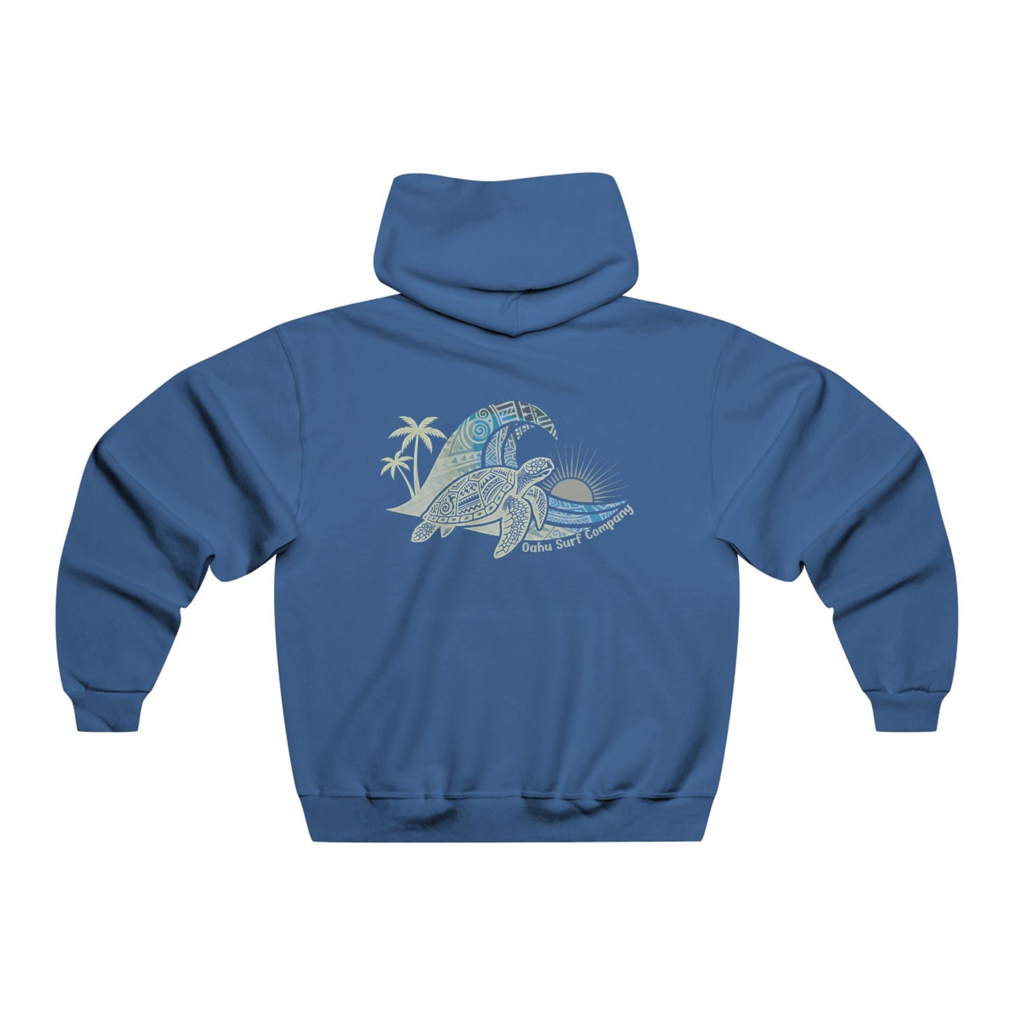 Hawaii Surf Hoodie – Hawaiian Surf Sweatshirt with Island Style Wave and Sea Turtle Design - O'ahu Surf Company
