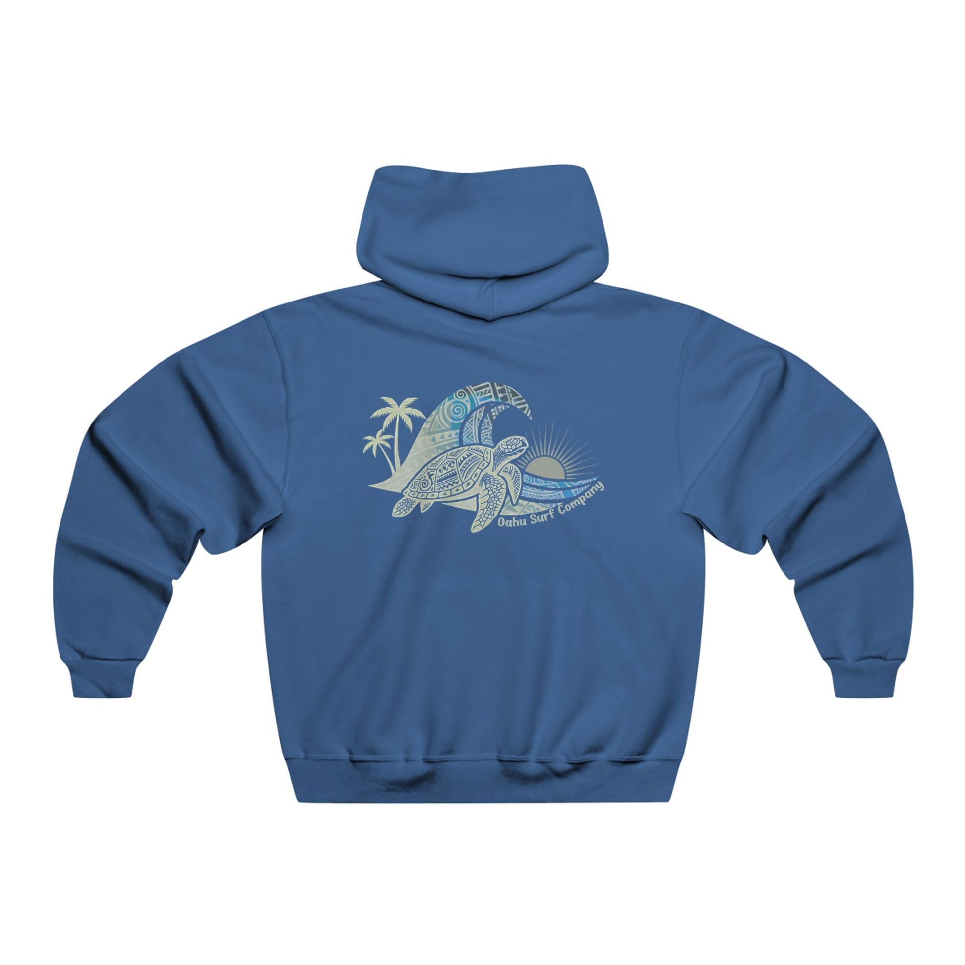Hawaii Surf Hoodie – Hawaiian Surf Sweatshirt with Island Style Wave and Sea Turtle Design - O'ahu Surf Company