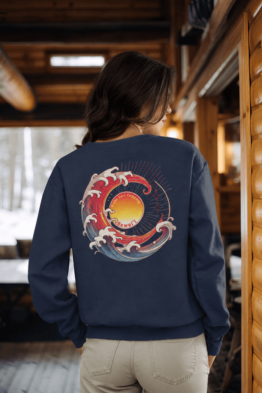 Hawaii Surf Sweatshirt - Sun Wave - O'ahu Surf Company