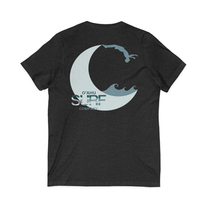 Hawaii Surf V-Neck T-Shirt | Backflip Off the Moon - O'ahu Surf Company
