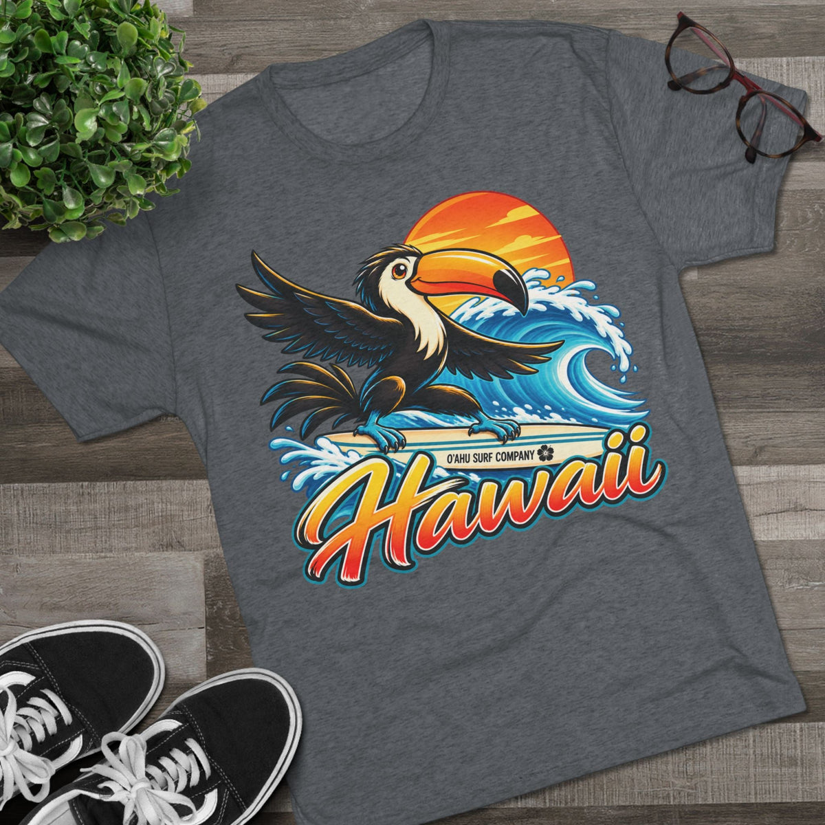 Hawaii Surfing Toucan T-Shirt - O'ahu Surf Company