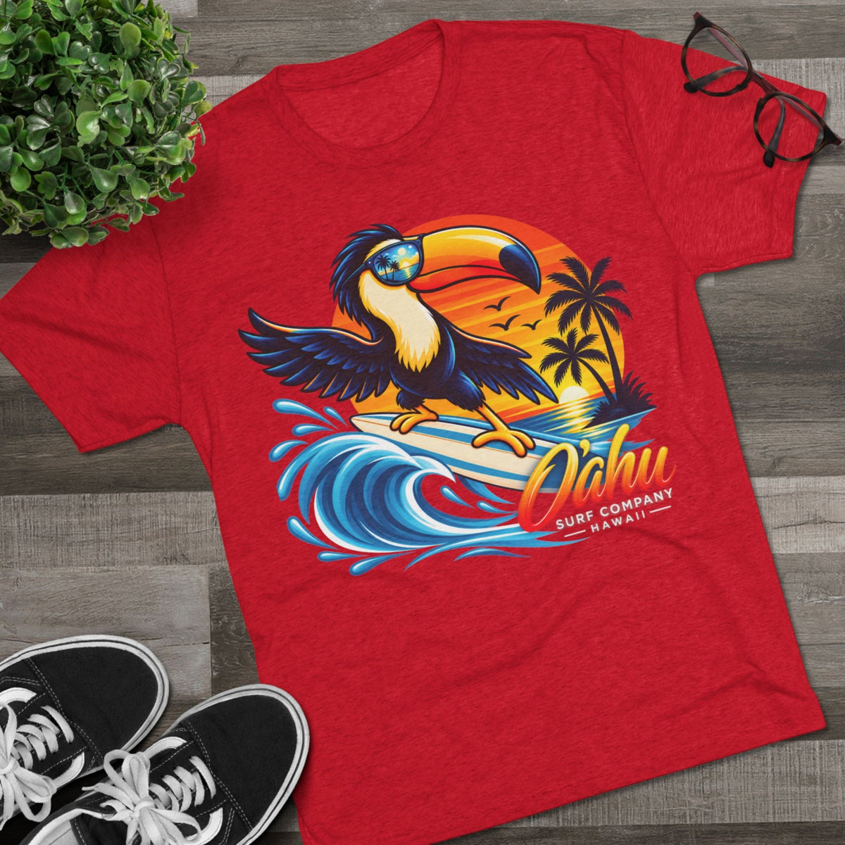 Hawaii Surfing Toucan Unisex T-Shirt - O'ahu Surf Company