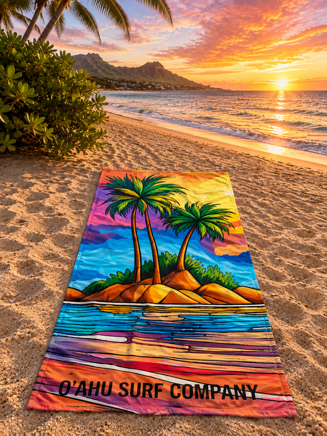 Hawaii Tropical Beach Towel - O'ahu Surf Company