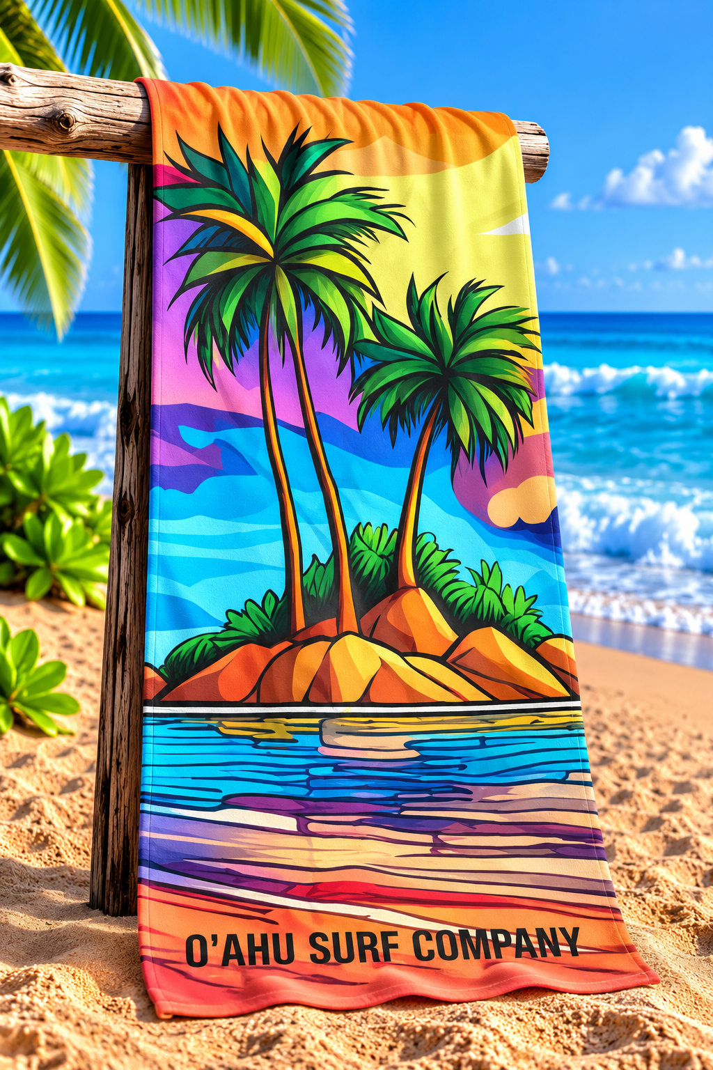 Hawaii Tropical Beach Towel - O'ahu Surf Company