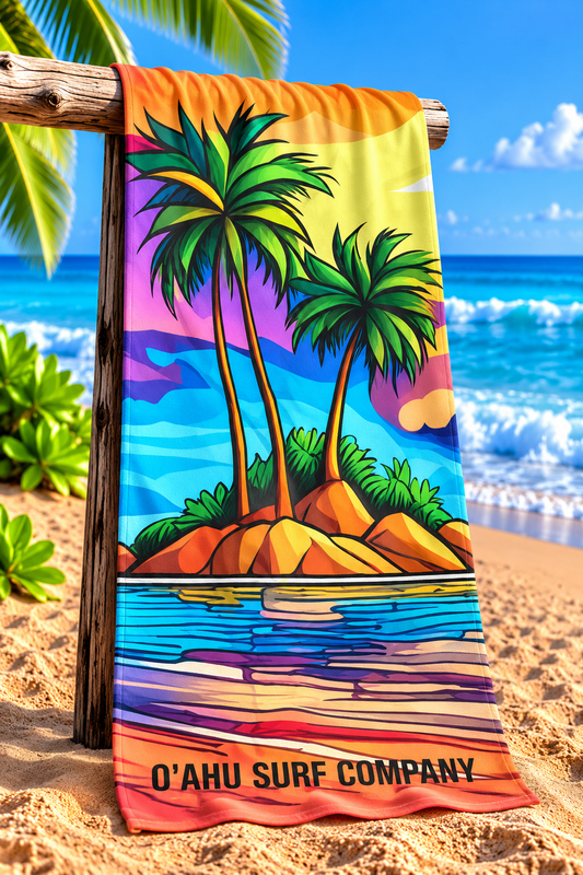 Hawaii Tropical Beach Towel - O'ahu Surf Company