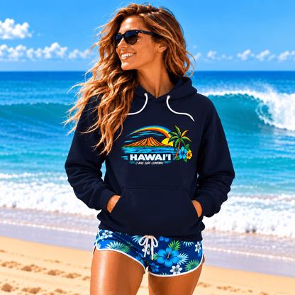Hawaii Tropical Sunset Hoodie – Oahu Surf Pullover Sweatshirt - O'ahu Surf Company