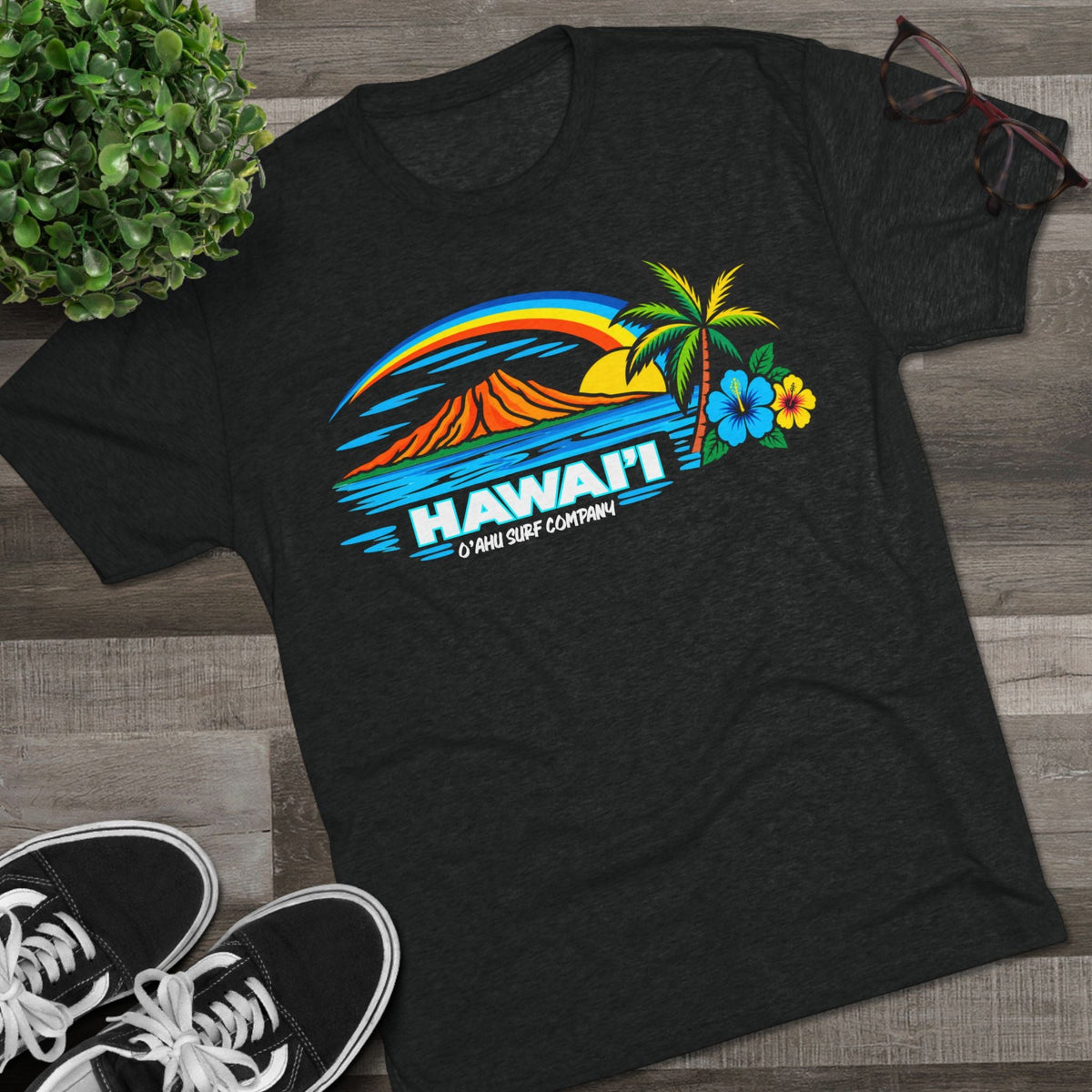 Hawaii Tropical Sunset T-Shirt - O'ahu Surf Company