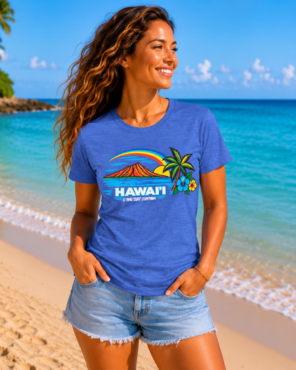 Hawaii Tropical Sunset T-Shirt - O'ahu Surf Company