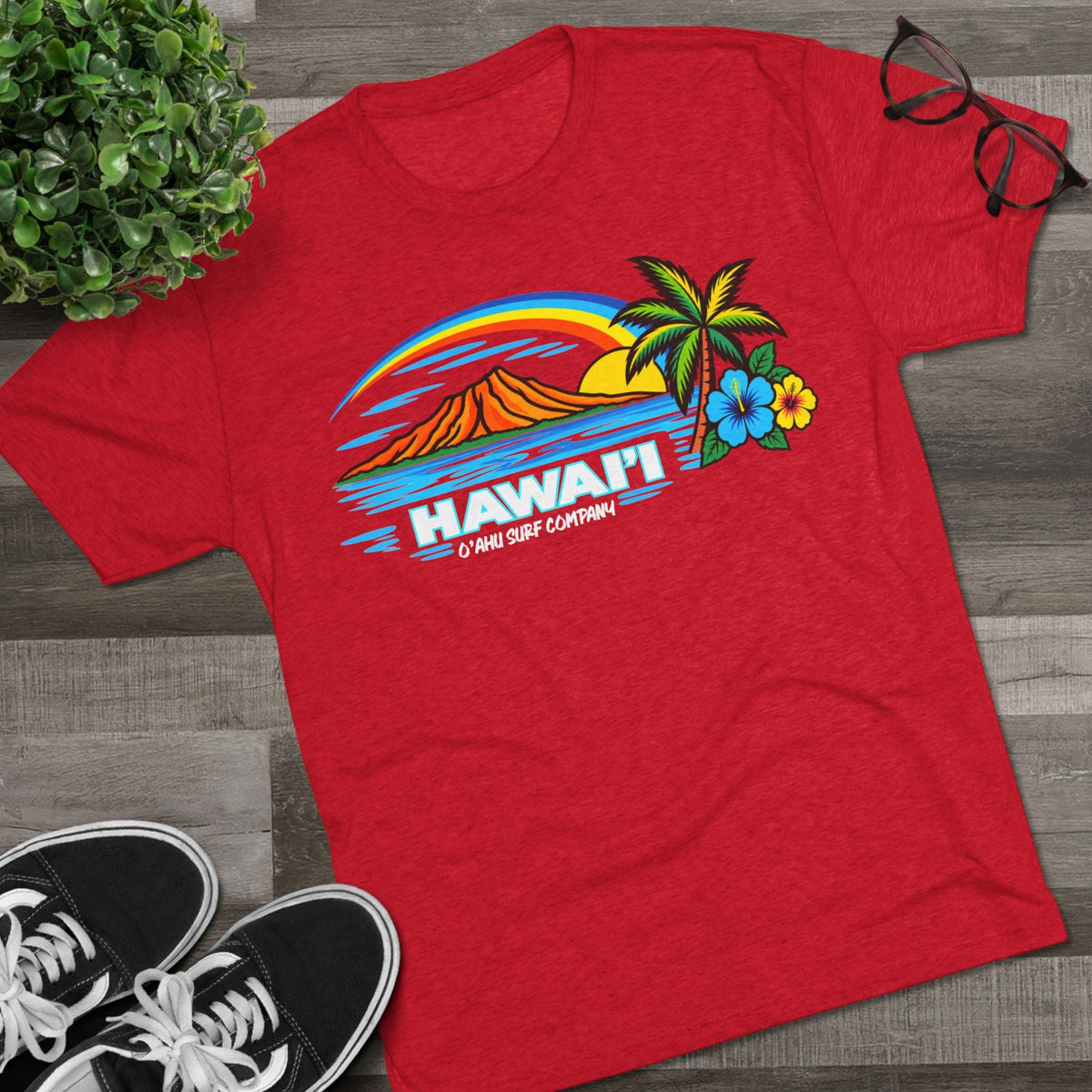 Hawaii Tropical Sunset T-Shirt - O'ahu Surf Company