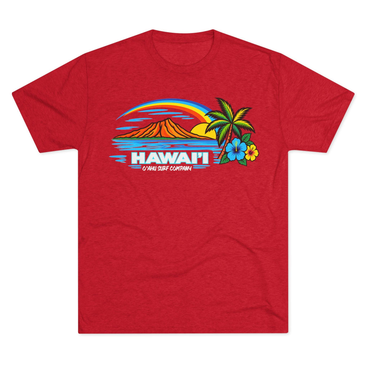 Hawaii Tropical Sunset T-Shirt - O'ahu Surf Company