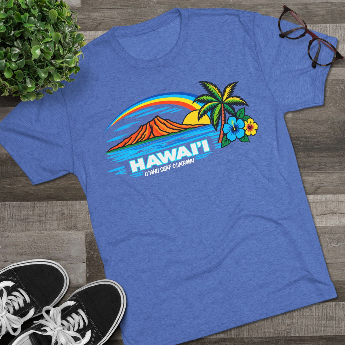 Hawaii Tropical Sunset T-Shirt - O'ahu Surf Company