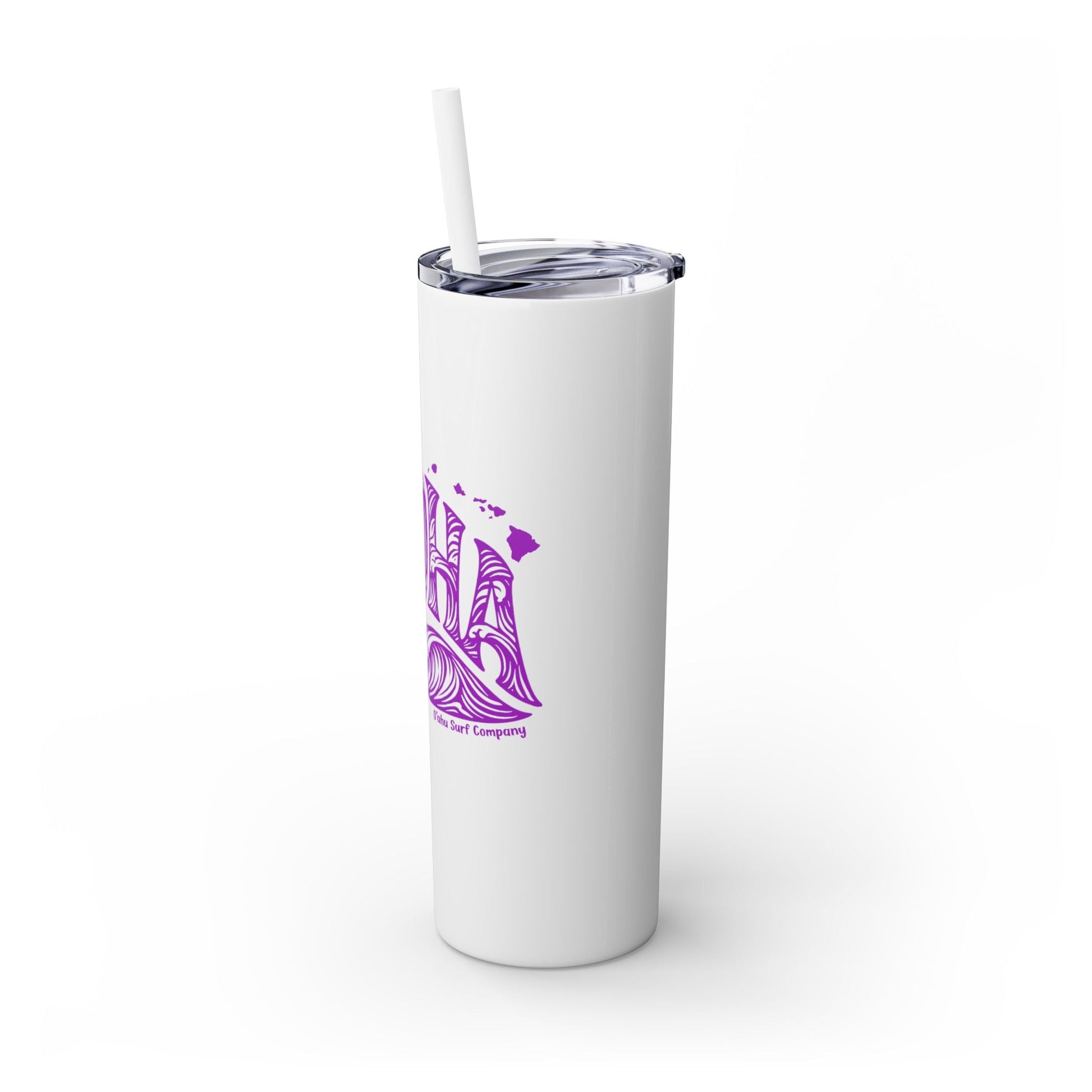 Hawaii Wave Skinny Tumbler with Straw 20oz - O'ahu Surf Company