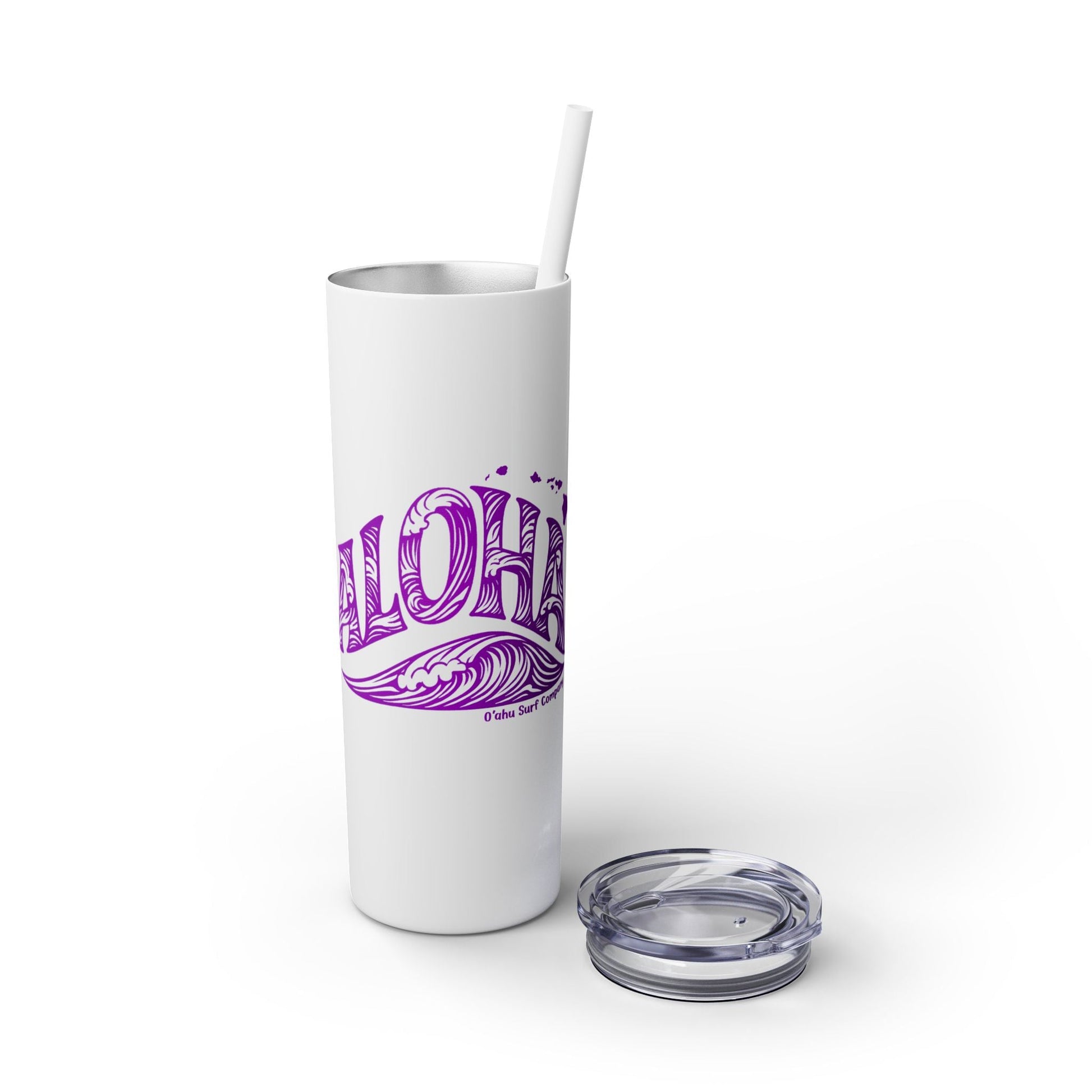 Hawaii Wave Skinny Tumbler with Straw 20oz - O'ahu Surf Company