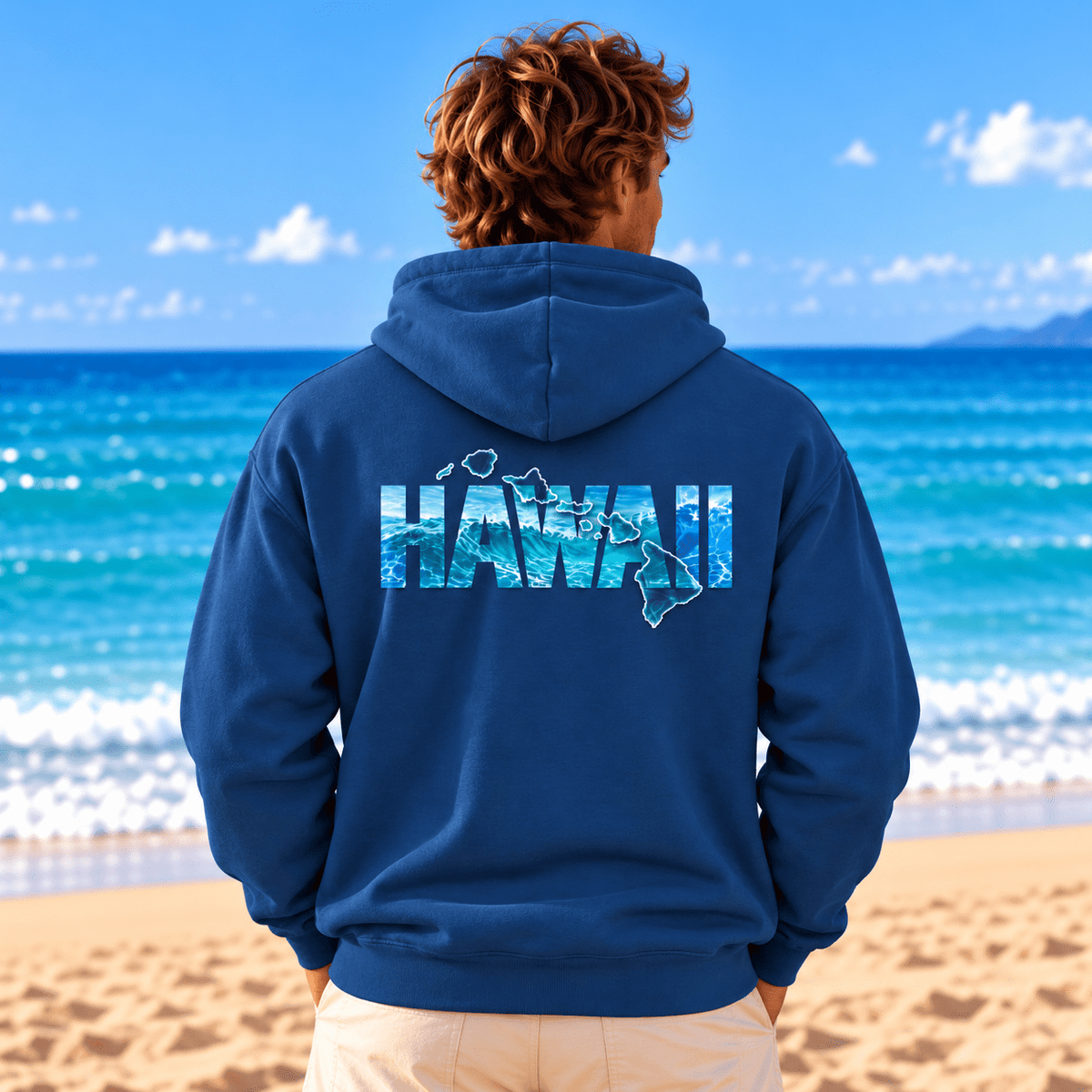 Hawaiian Islands Hoodie Sweatshirt - Ocean Surf Style - O'ahu Surf Company