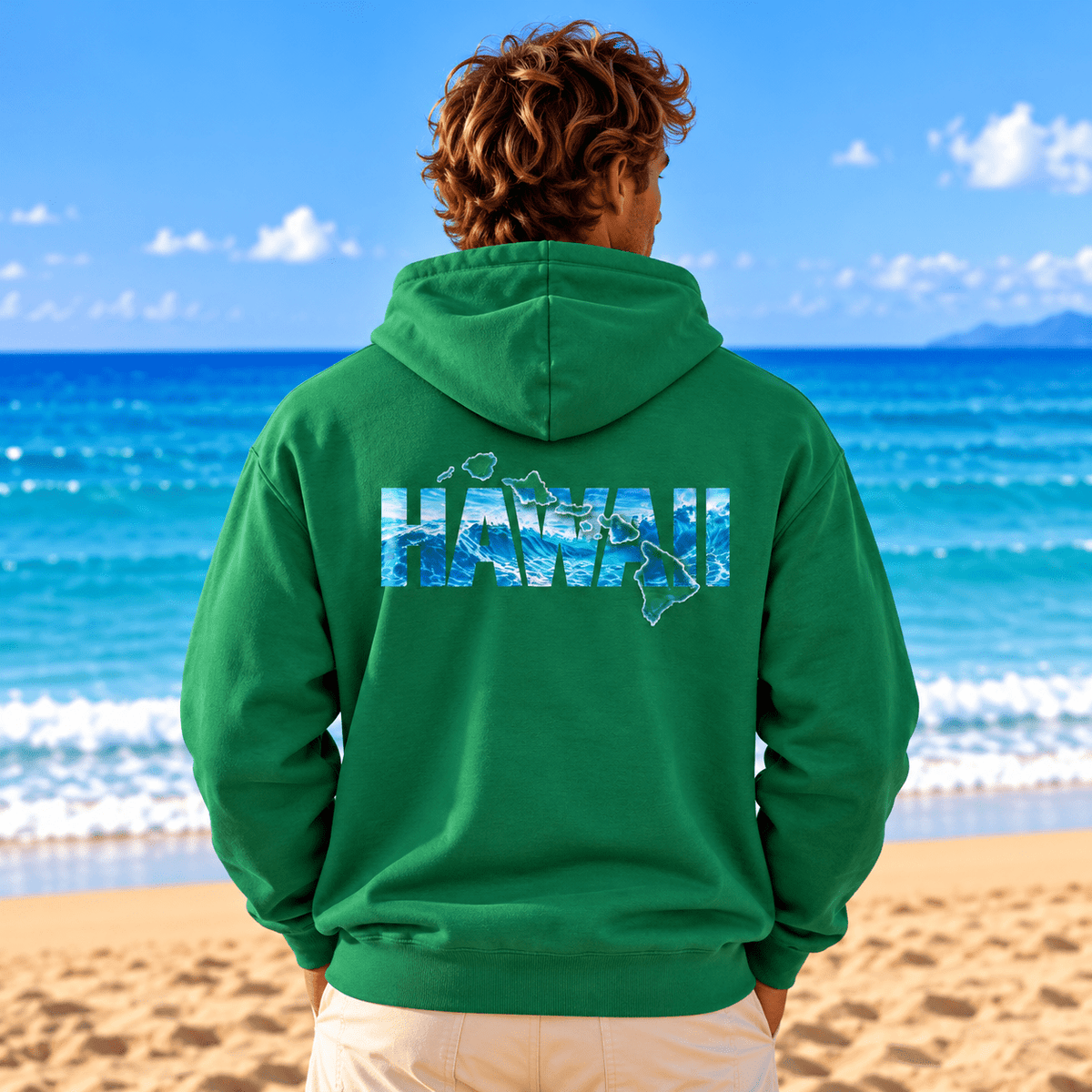 Hawaiian Islands Hoodie Sweatshirt - Ocean Surf Style - O'ahu Surf Company