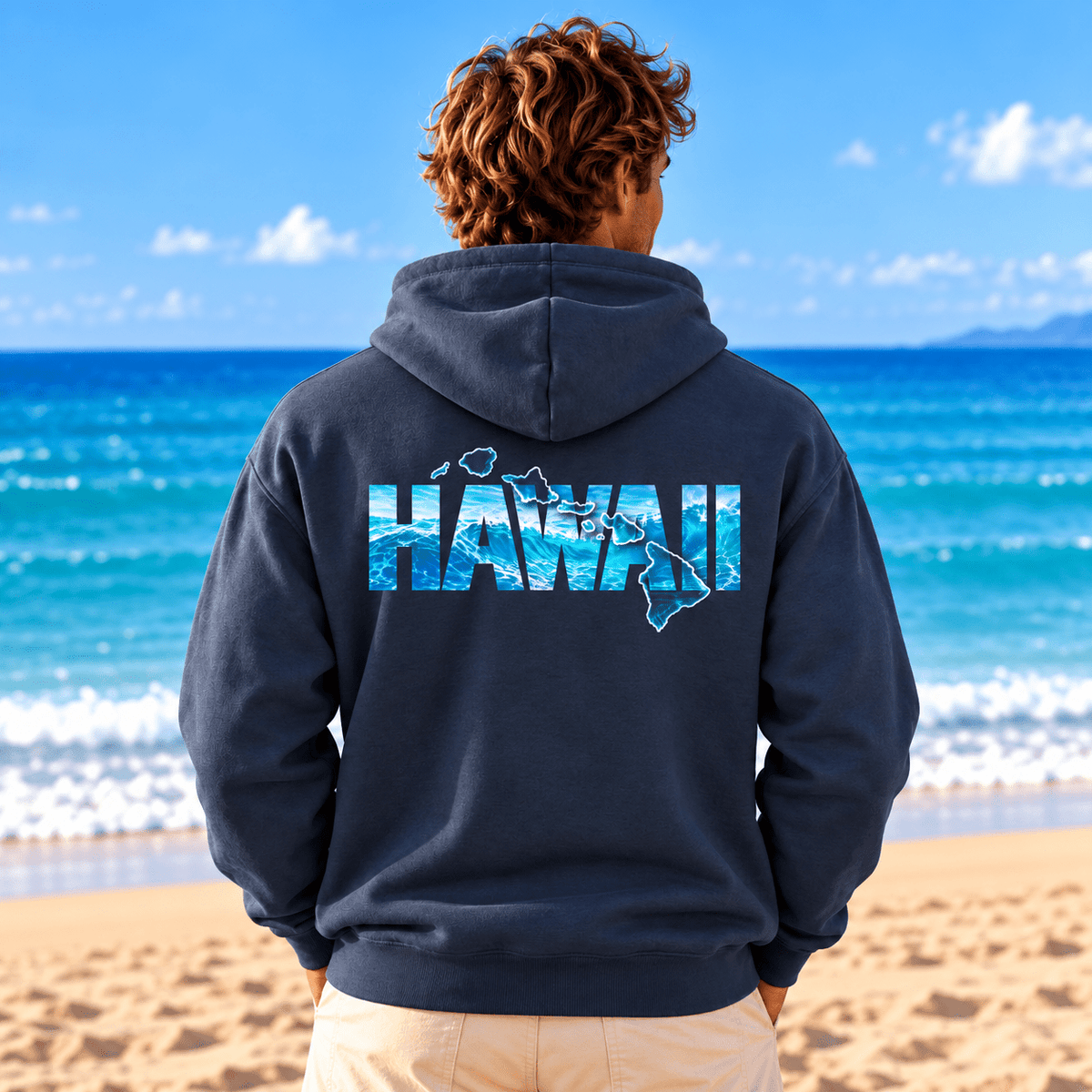 Hawaiian Islands Hoodie Sweatshirt - Ocean Surf Style - O'ahu Surf Company