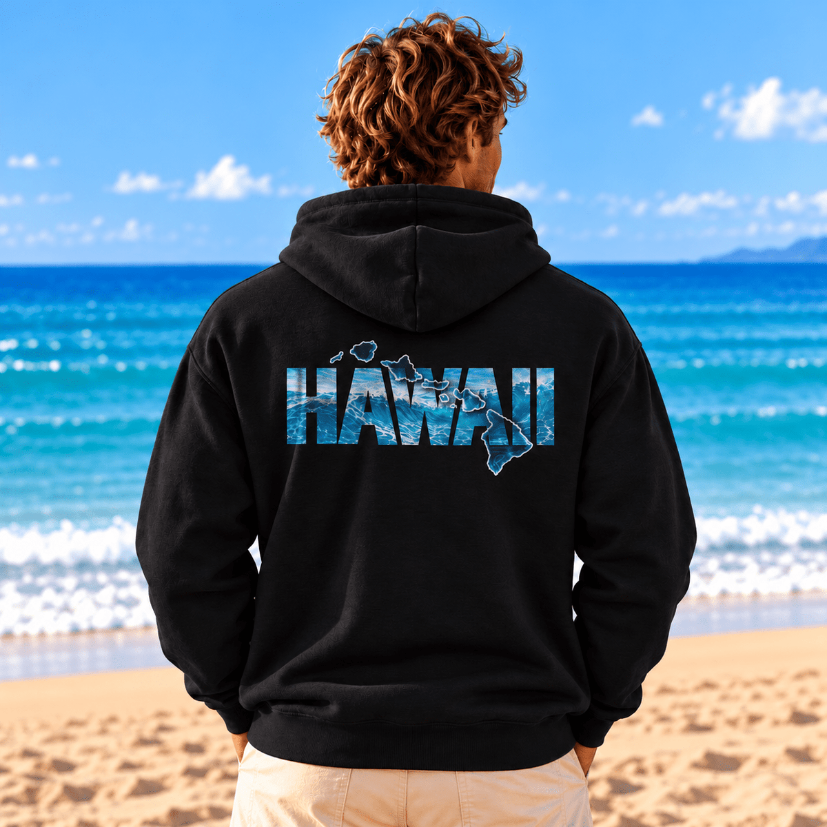 Hawaiian Islands Hoodie Sweatshirt - Ocean Surf Style - O'ahu Surf Company
