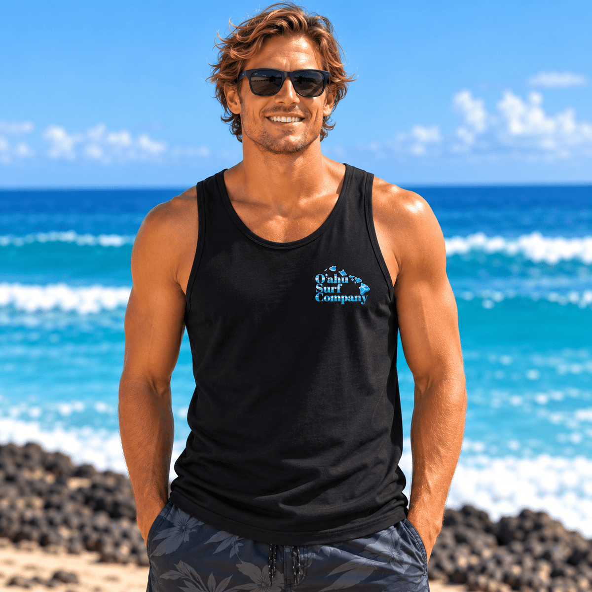 Hawaiian Islands Men's Tank Top - O'ahu Surf Company