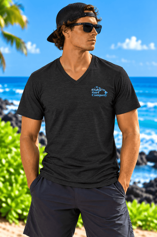 Hawaiian Islands V-Neck T-Shirt - Ocean Surf Style - O'ahu Surf Company