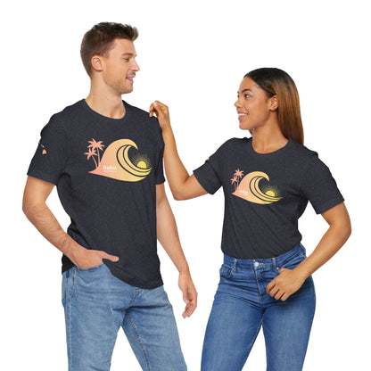 Hawaiian Islands Wave Sunset Womens Tee – O’ahu Surf Company Hawaii Surf Shirt - O'ahu Surf Company