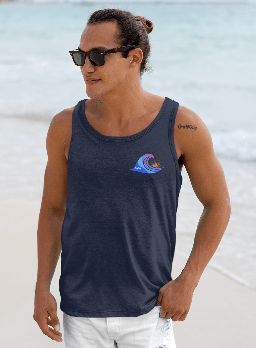 Hawaiian Ocean Wave Men's Tank Top - O'ahu Surf Company