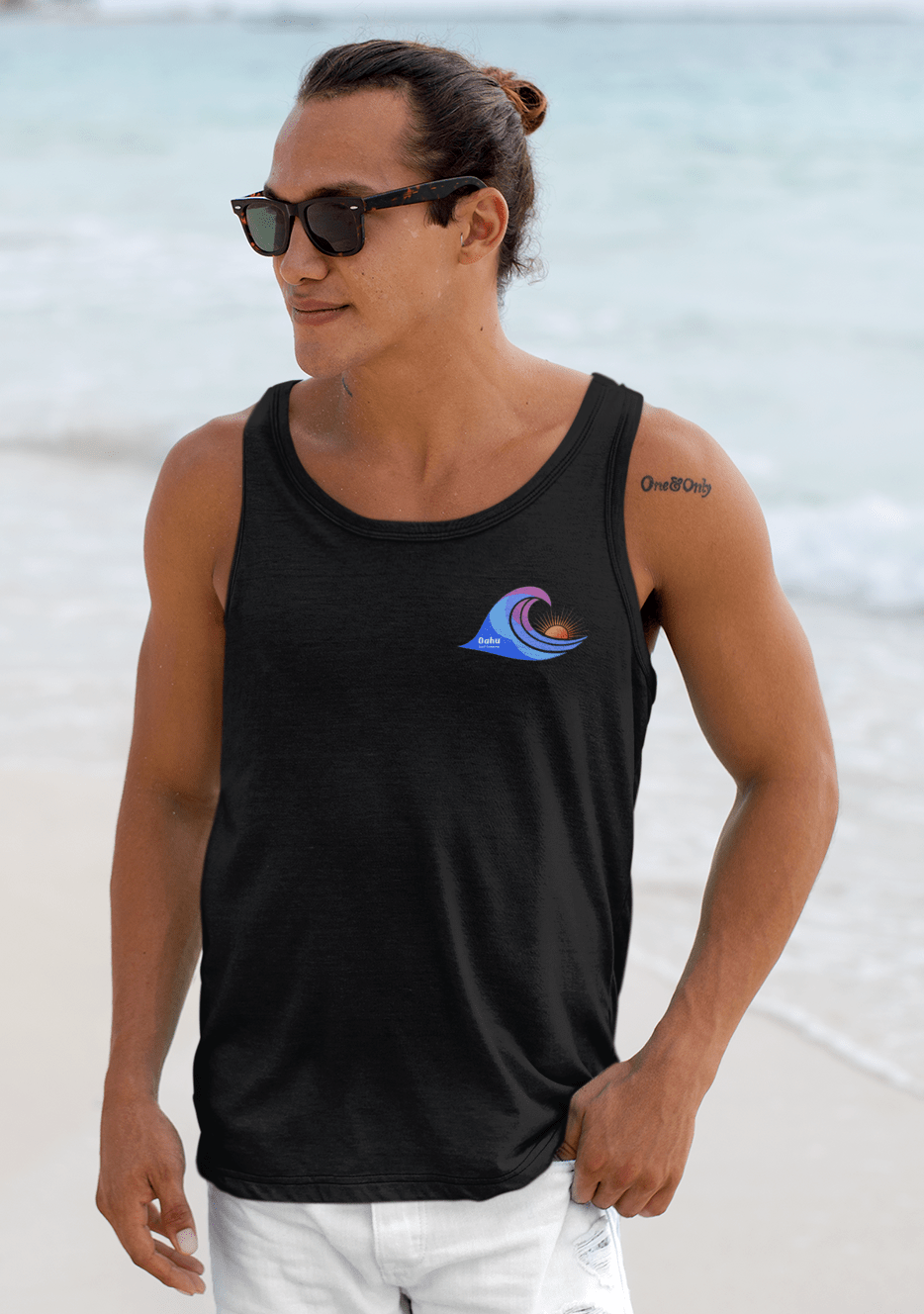 Hawaiian Ocean Wave Men's Tank Top - O'ahu Surf Company