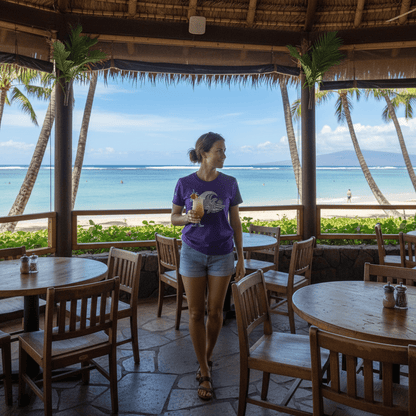 Hawaiian Sea Turtle Ocean Wave Graphic Tee - O'ahu Surf Company