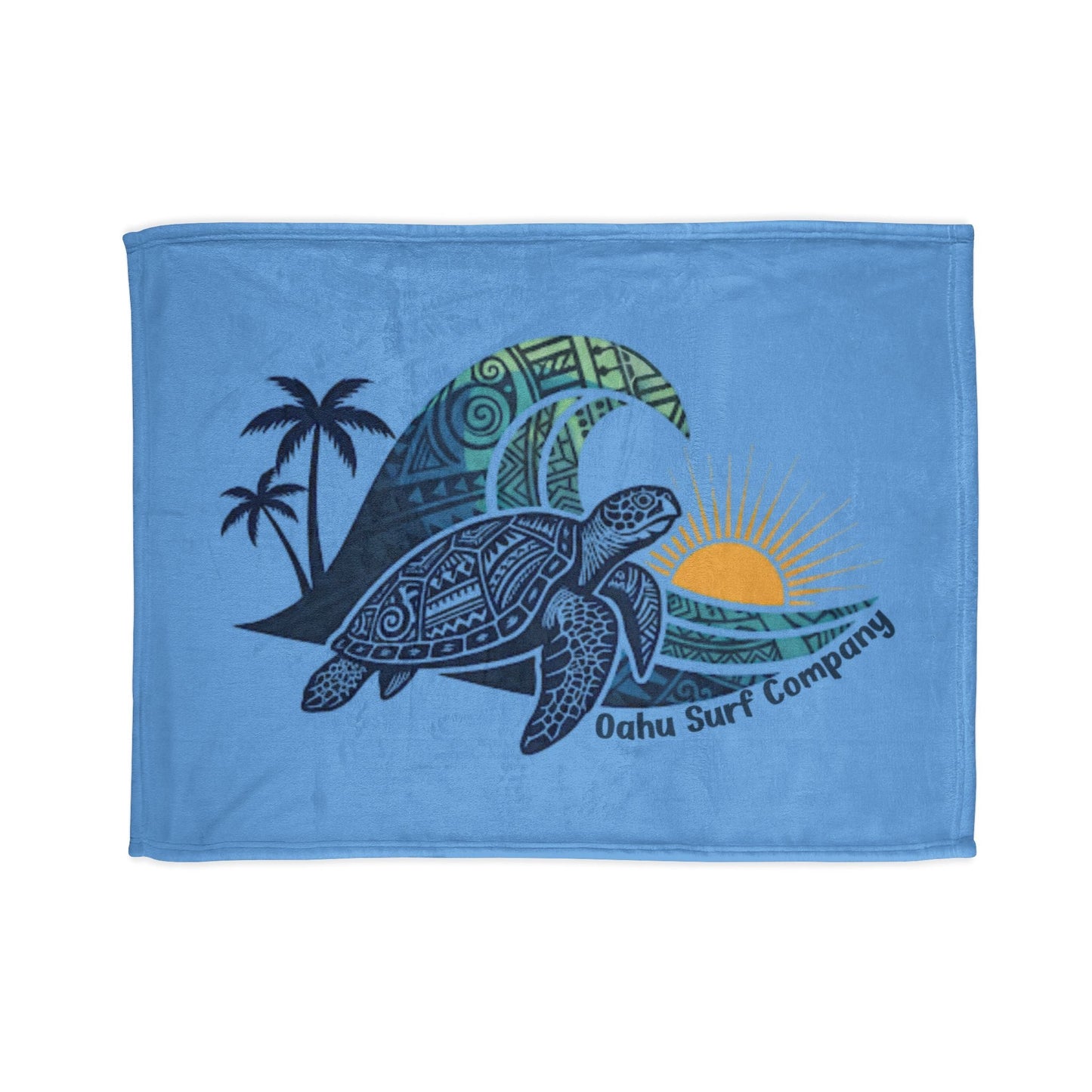 Hawaiian Sea Turtle Throw Blanket Super Soft Fleece - O'ahu Surf Company