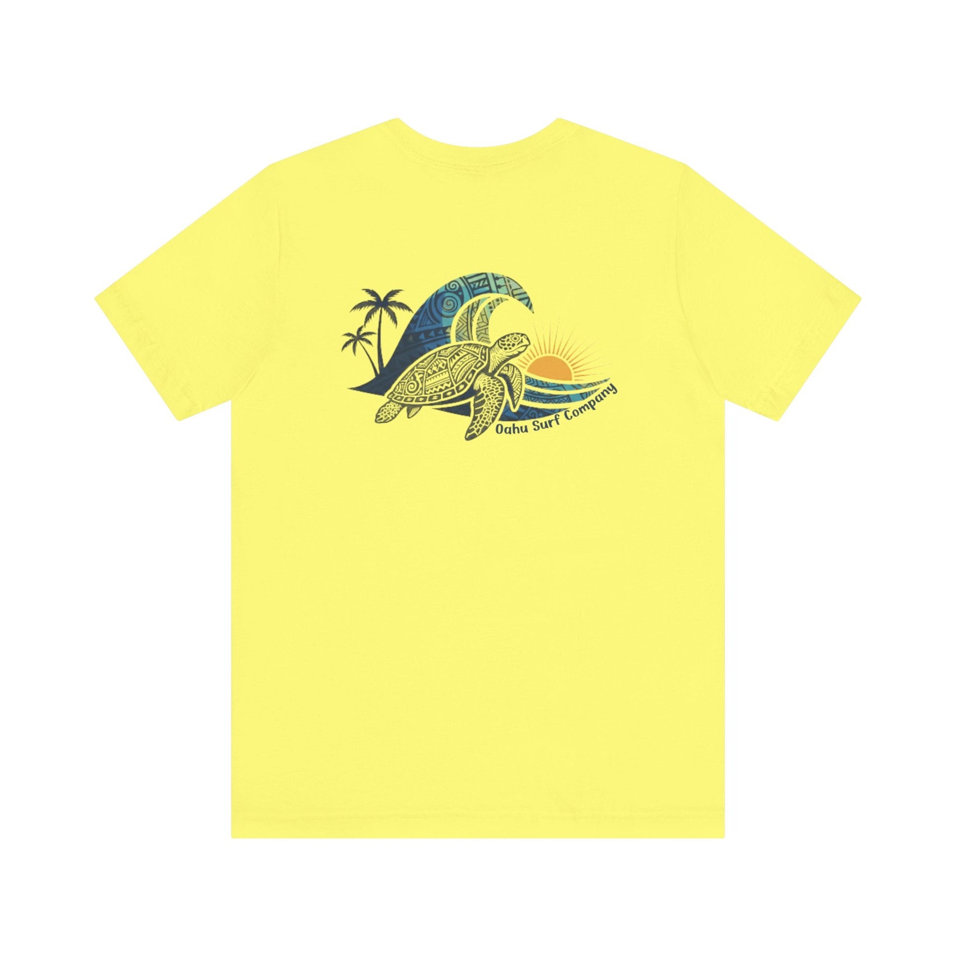Hawaiian Turtle Ocean Wave Men’s Graphic Tee - O'ahu Surf Company