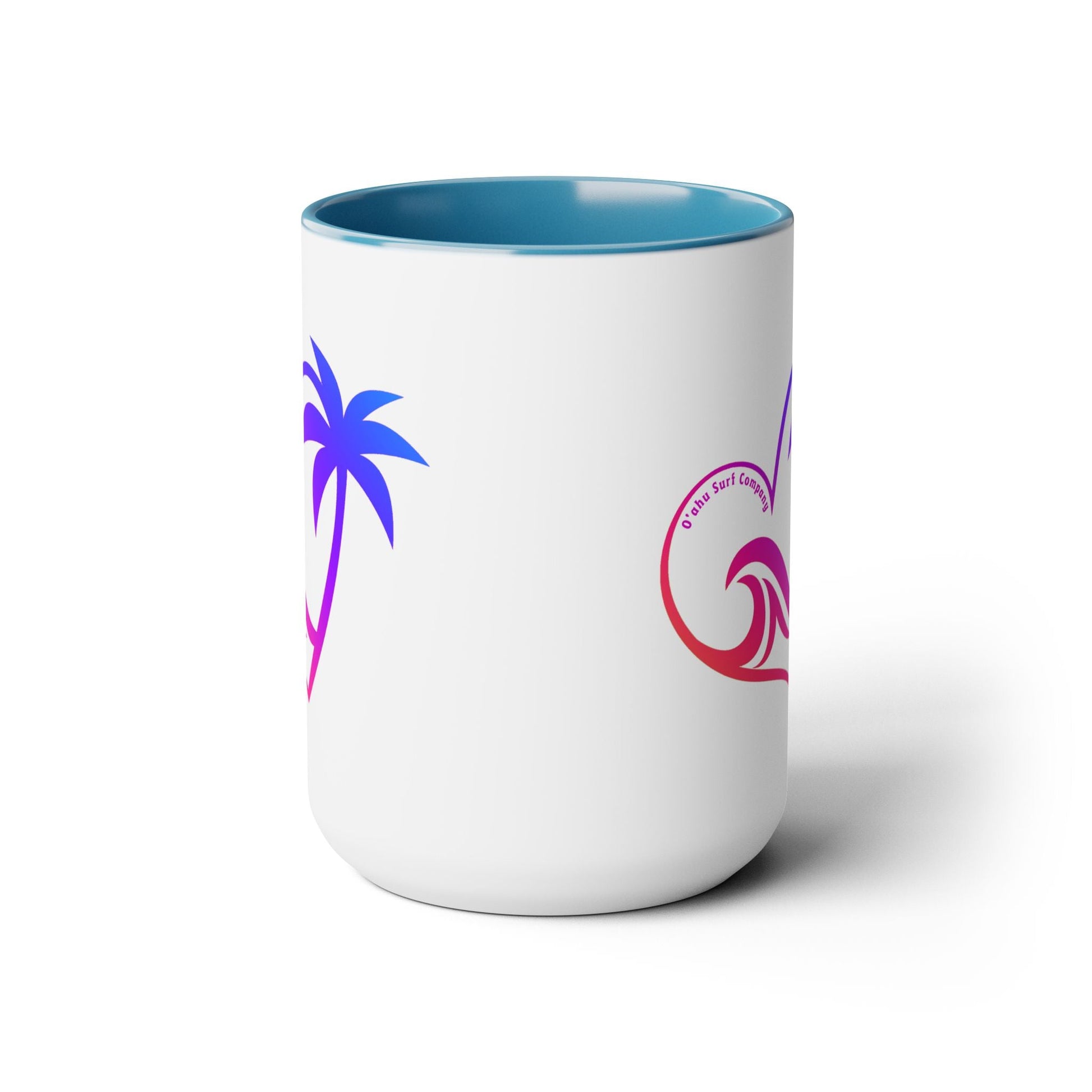Heart Wave Hawaii Two - Tone Coffee Mug 15oz - O'ahu Surf Company