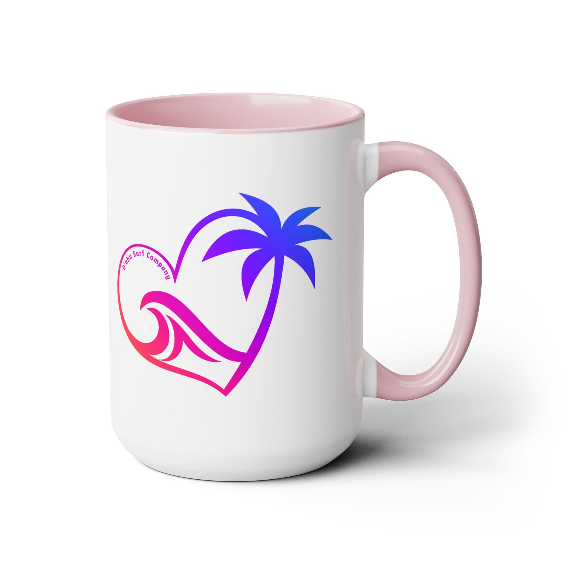 Heart Wave Hawaii Two - Tone Coffee Mug 15oz - O'ahu Surf Company