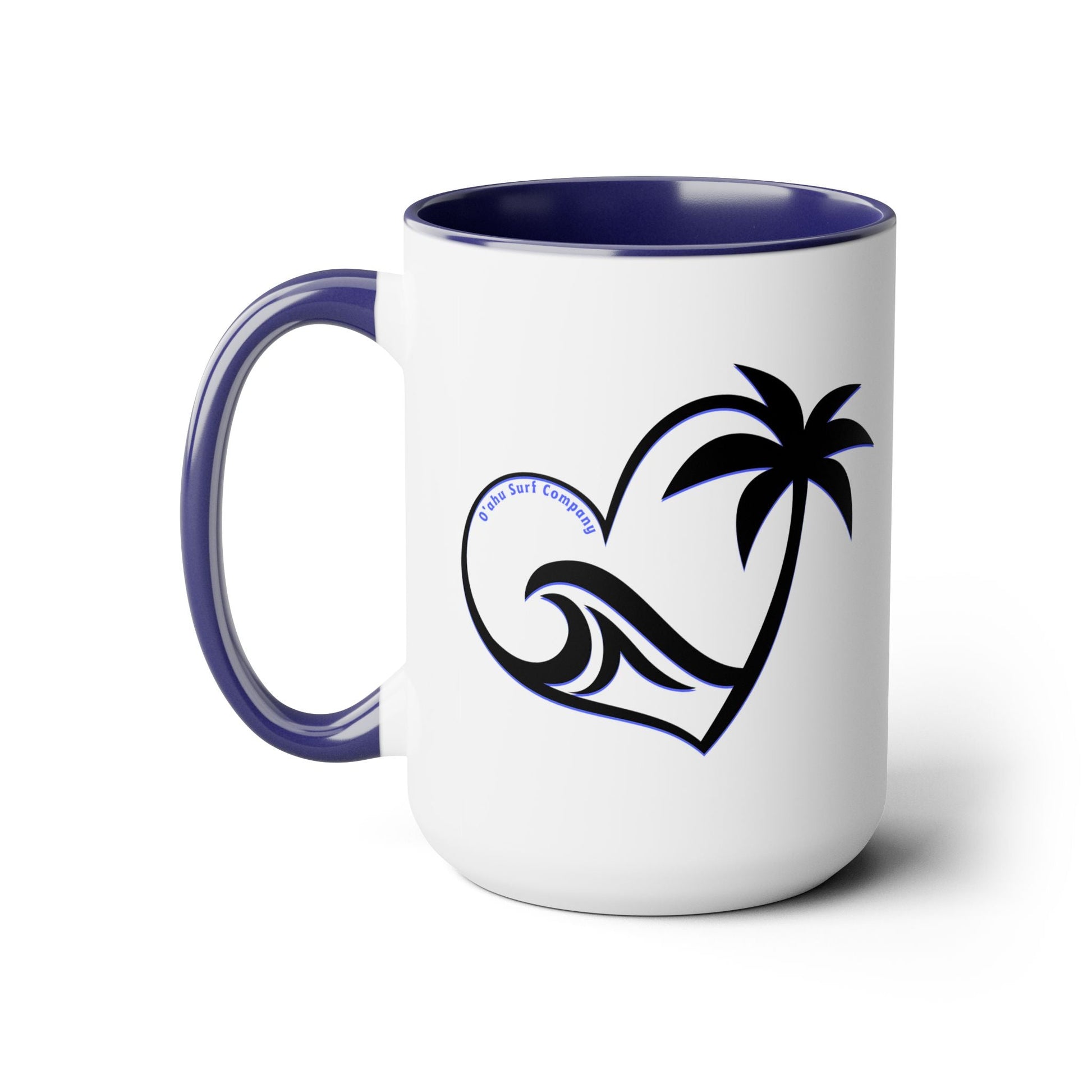 Heart Wave Hawaii Two - Tone Coffee Mug 15oz - O'ahu Surf Company