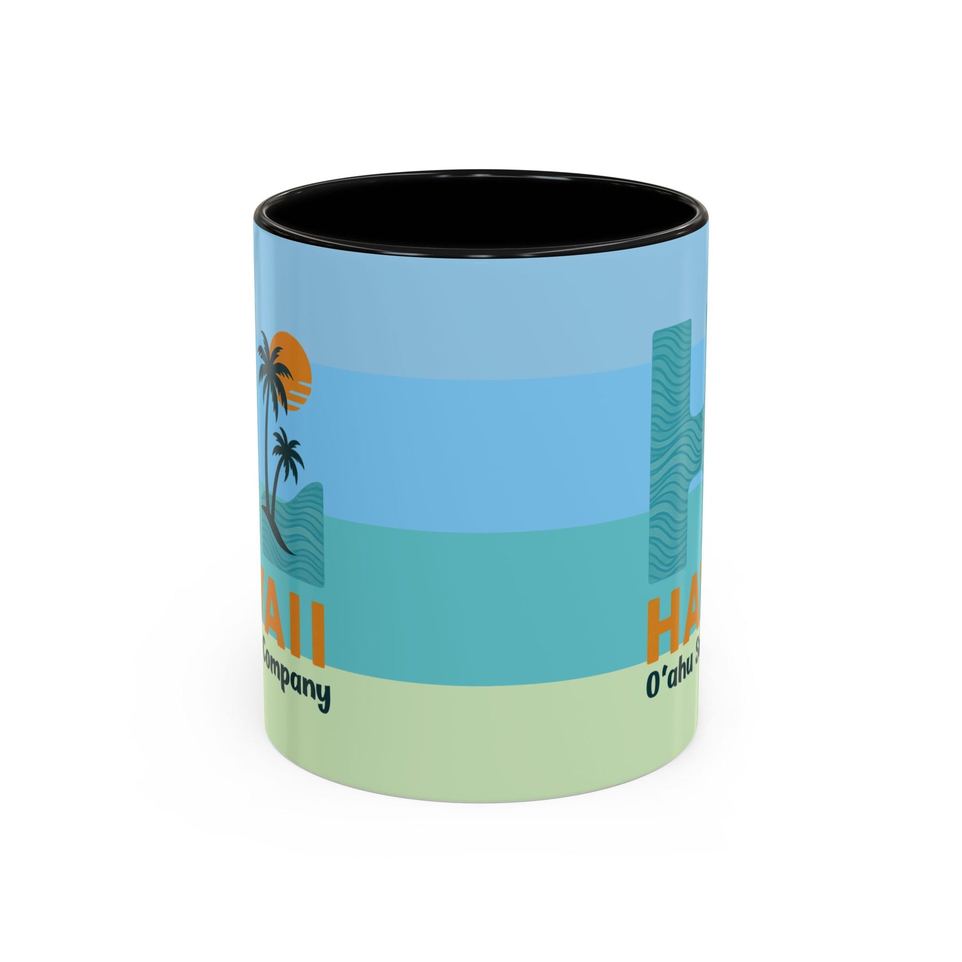 HI Hawaii Island Style Colorful Ocean Wave Coffee Mug 11oz Beach House Decor Tropical Island Theme Cup - O'ahu Surf Company