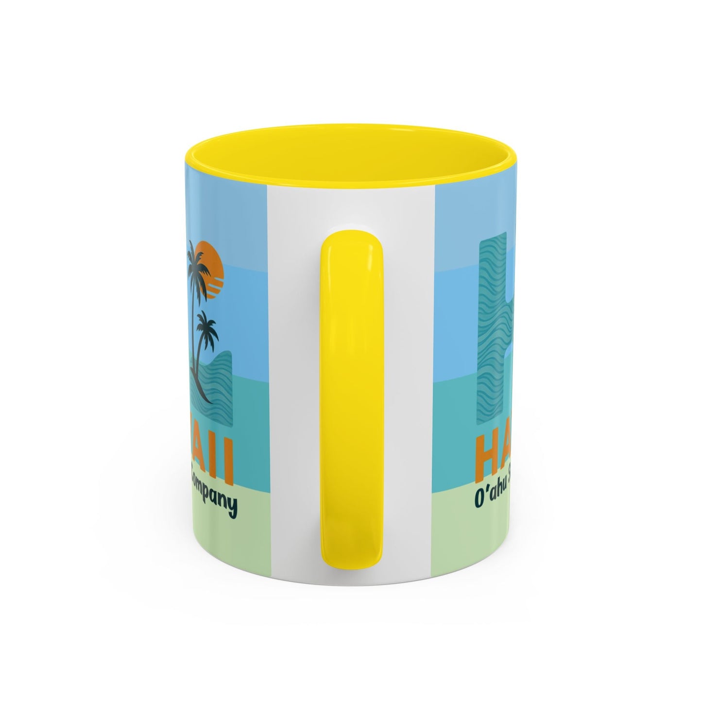 HI Hawaii Island Style Colorful Ocean Wave Coffee Mug 11oz Beach House Decor Tropical Island Theme Cup - O'ahu Surf Company