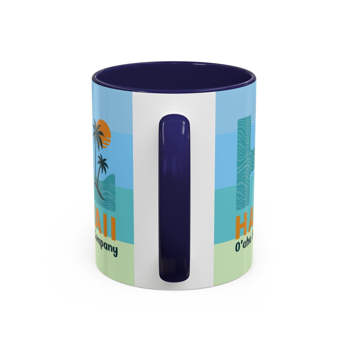HI Hawaii Island Style Colorful Ocean Wave Coffee Mug 11oz Beach House Decor Tropical Island Theme Cup - O'ahu Surf Company