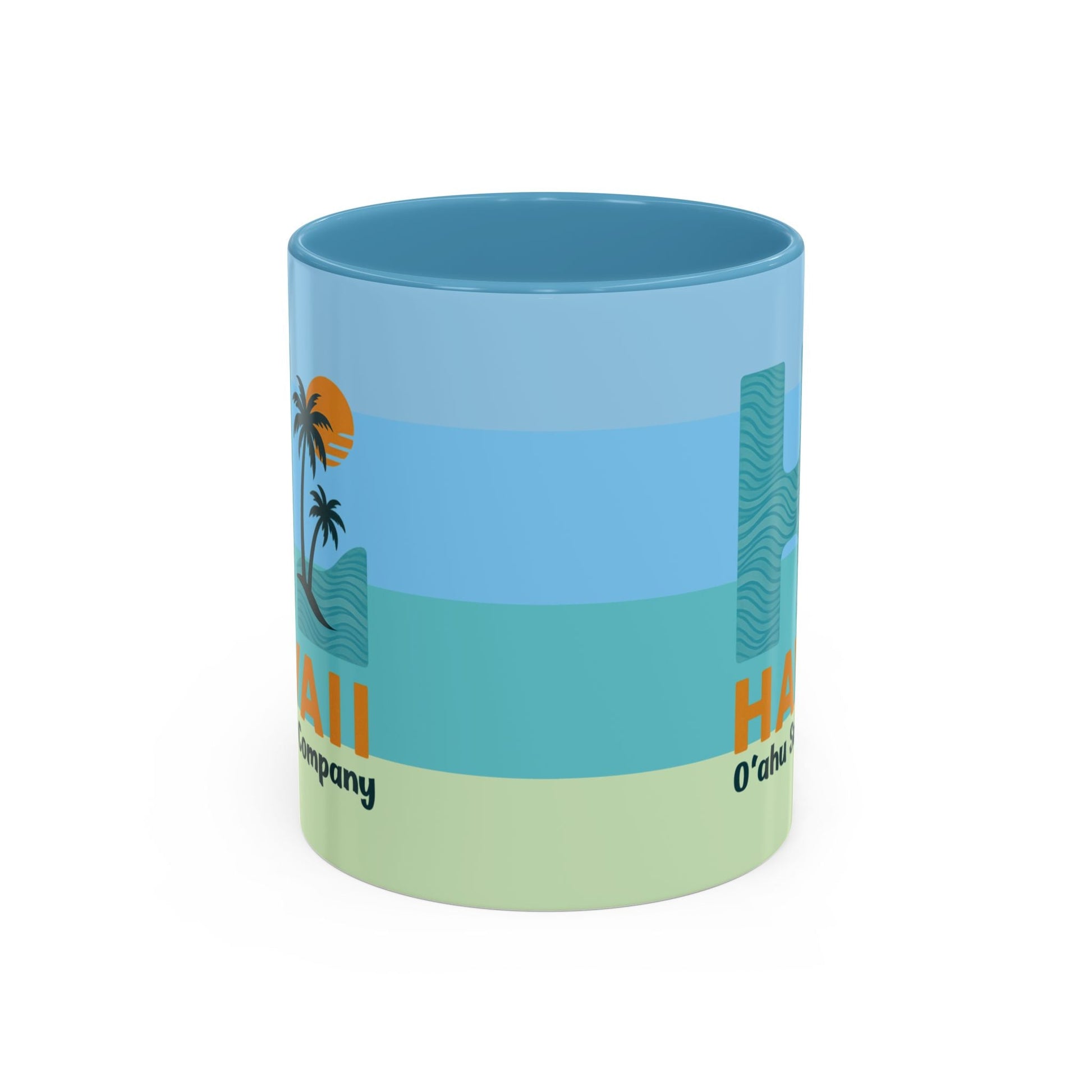 HI Hawaii Island Style Colorful Ocean Wave Coffee Mug 11oz Beach House Decor Tropical Island Theme Cup - O'ahu Surf Company