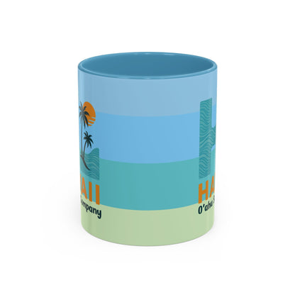 HI Hawaii Island Style Colorful Ocean Wave Coffee Mug 11oz Beach House Decor Tropical Island Theme Cup - O'ahu Surf Company