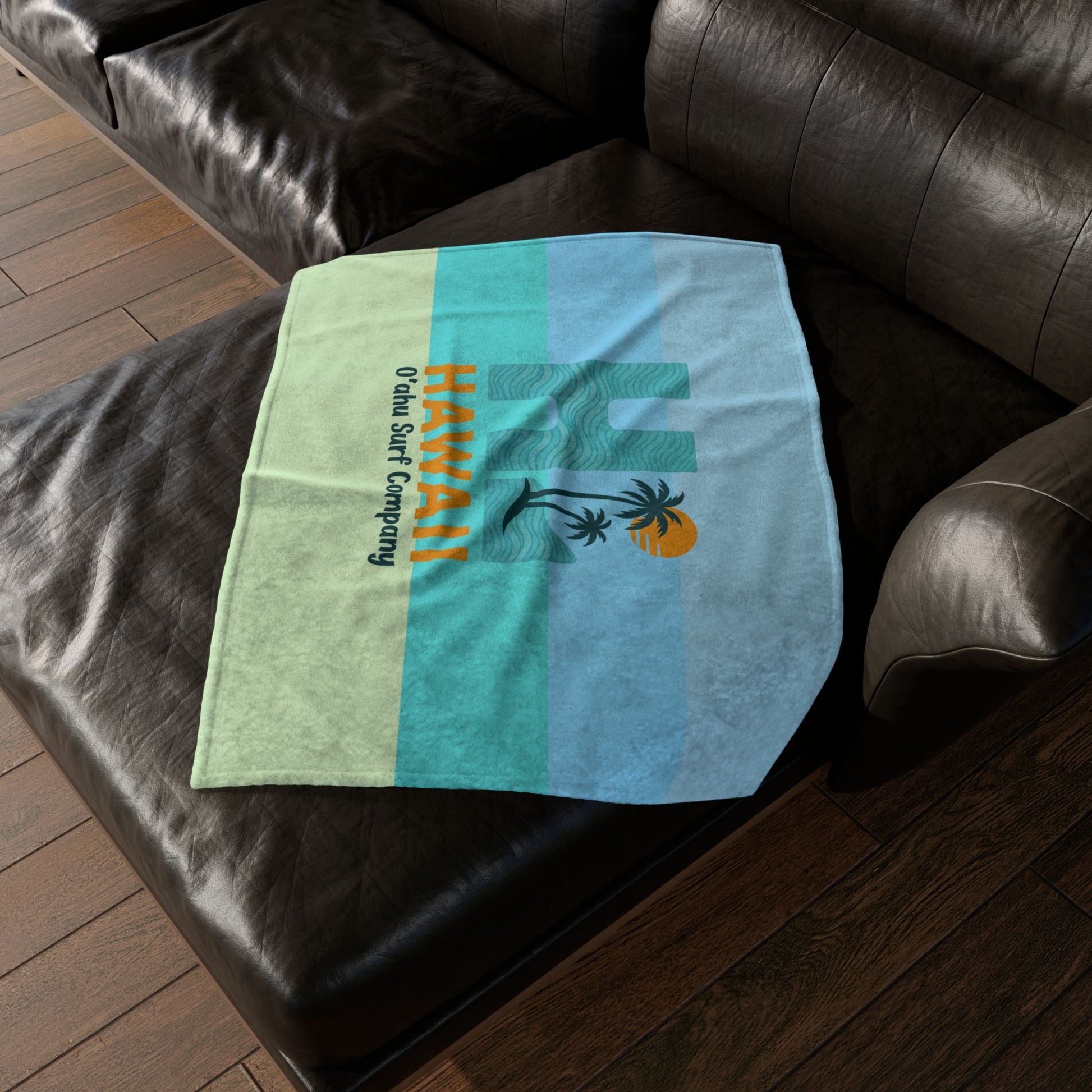 HI Hawaii Island Style Throw Blanket Super Soft Fleece - O'ahu Surf Company