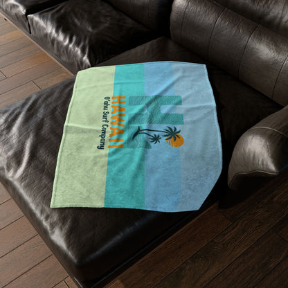 HI Hawaii Island Style Throw Blanket Super Soft Fleece - O'ahu Surf Company