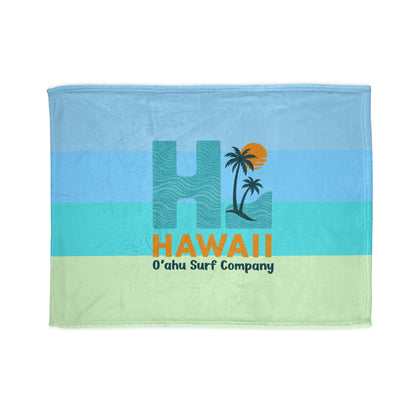 HI Hawaii Island Style Throw Blanket Super Soft Fleece - O'ahu Surf Company
