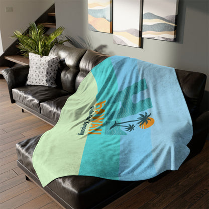 HI Hawaii Island Style Throw Blanket Super Soft Fleece - O'ahu Surf Company