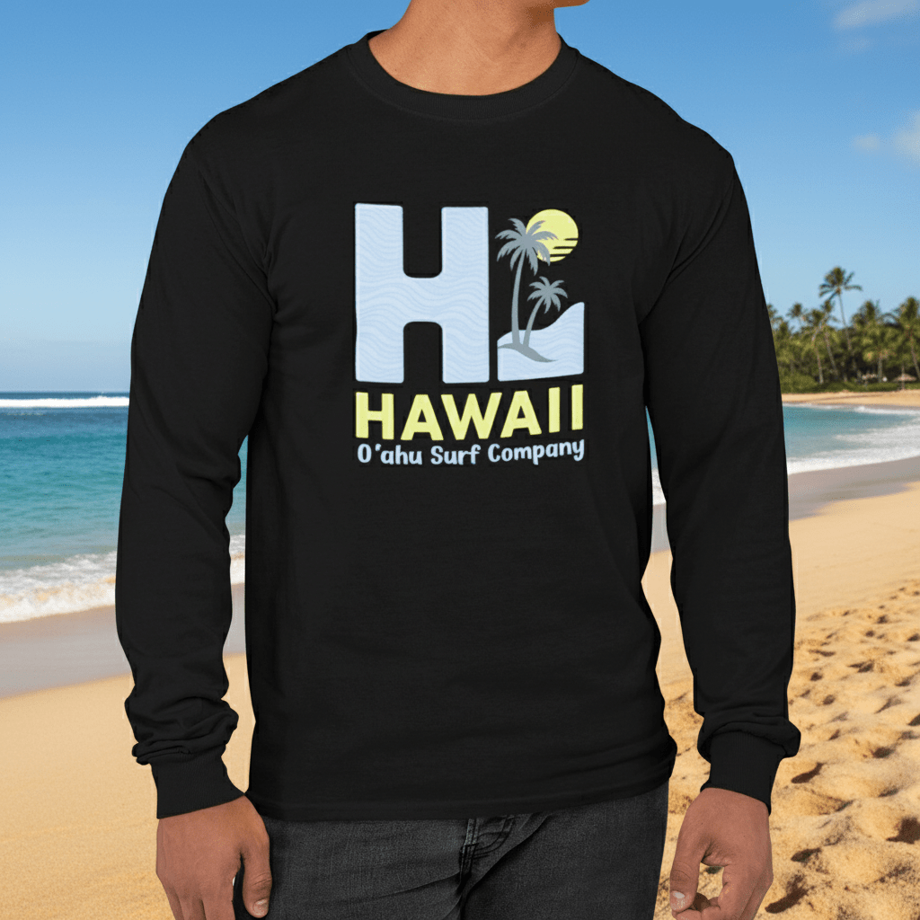 HI Hawaii Long Sleeve Graphic Tee - O'ahu Surf Company