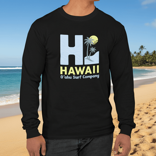 HI Hawaii Long Sleeve Graphic Tee - O'ahu Surf Company