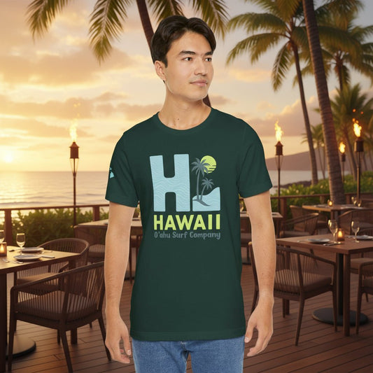 HI Hawaii Mens Island Style Tee - O'ahu Surf Company