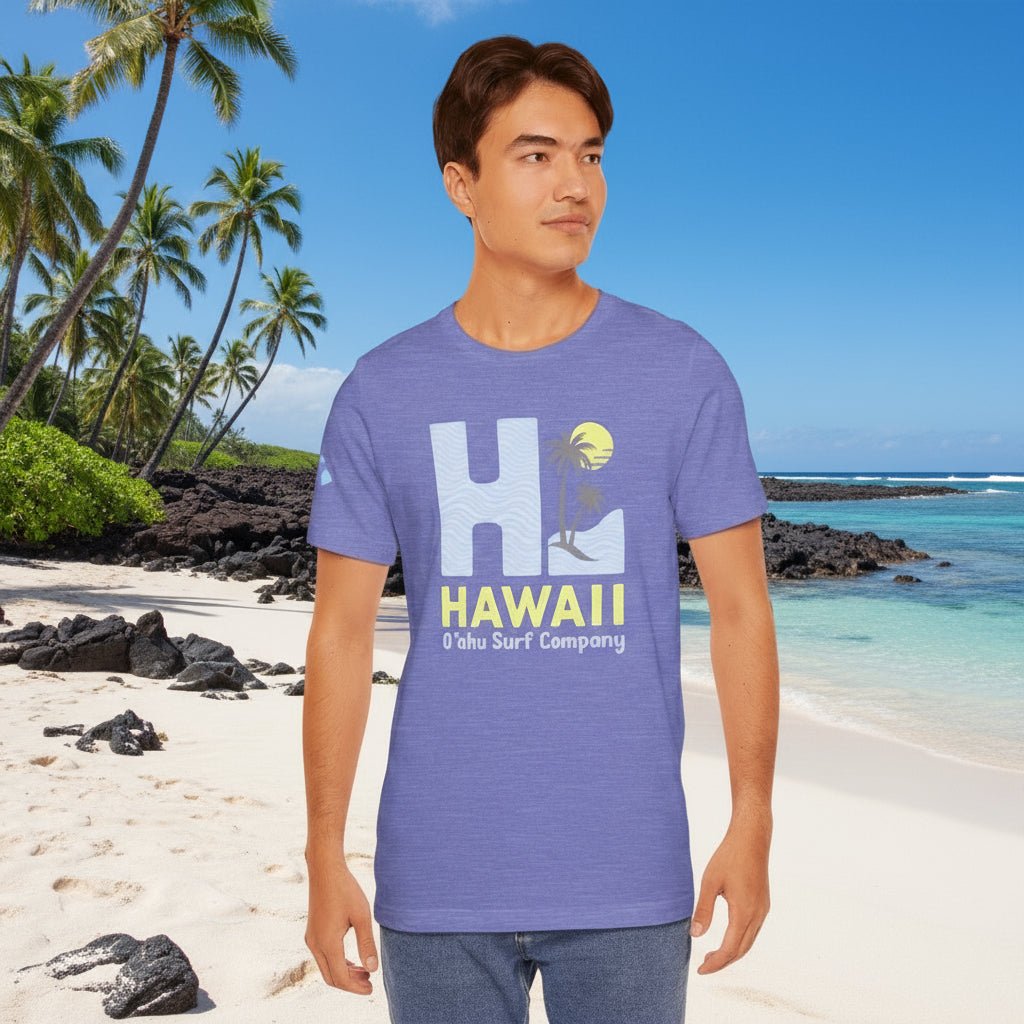 HI Hawaii Mens Island Style Tee - O'ahu Surf Company